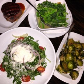 Gluten-free dinner spread from Parker & Quinn at The Refinery Hotel